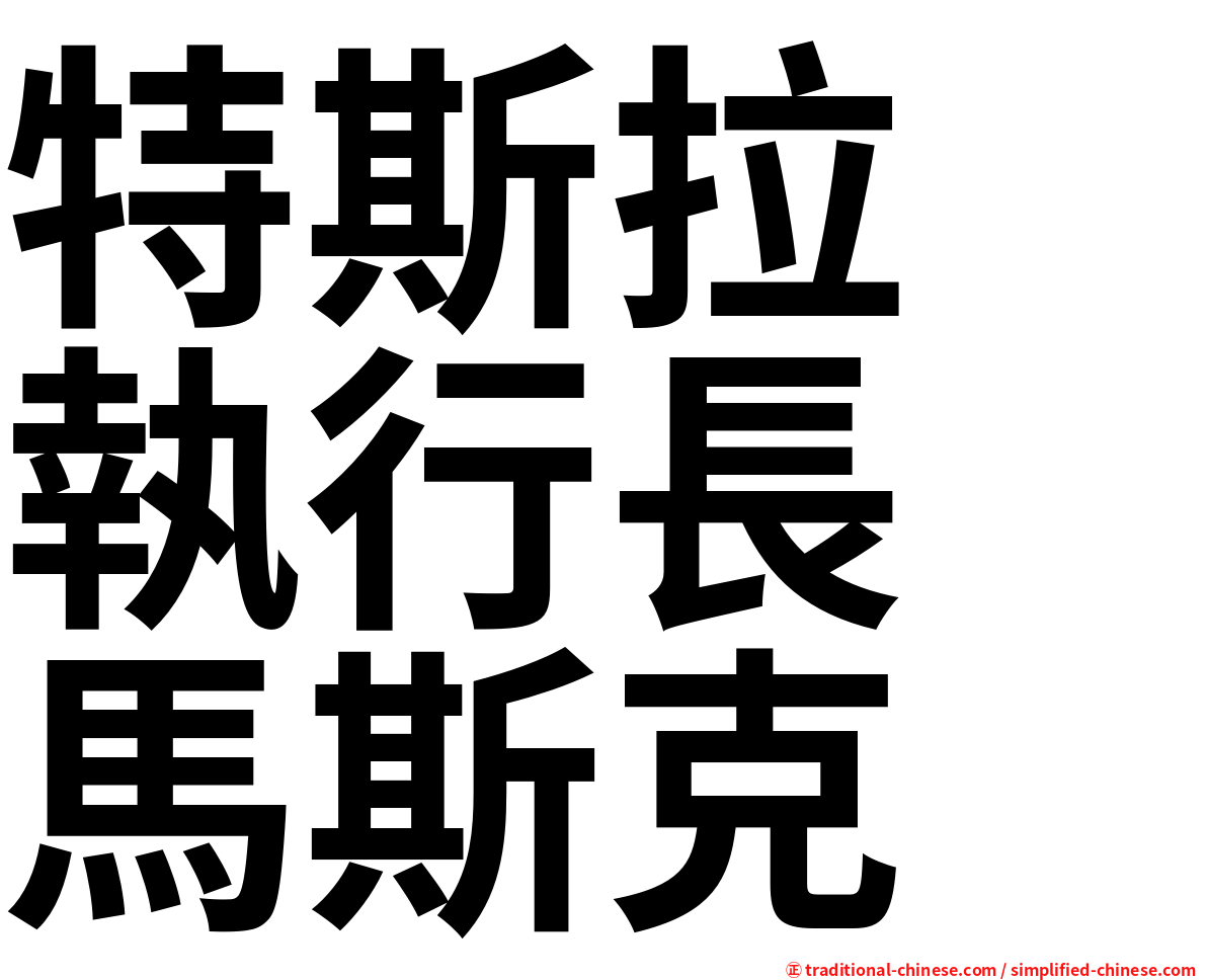 特斯拉　執行長　馬斯克